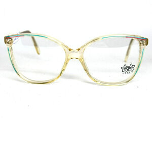Luxottica LU 4138 Eyeglasses Frames Cat Eye Full Rim‎ Clear Multicolor H15338